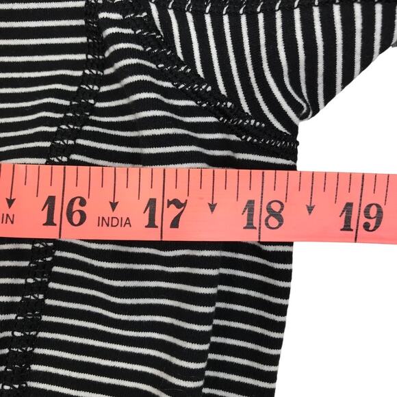 LULULEMON Hyper Stripe Long Sleeve Top Women 12 Black Heathered Sporty Outdoor - Picture 15 of 16